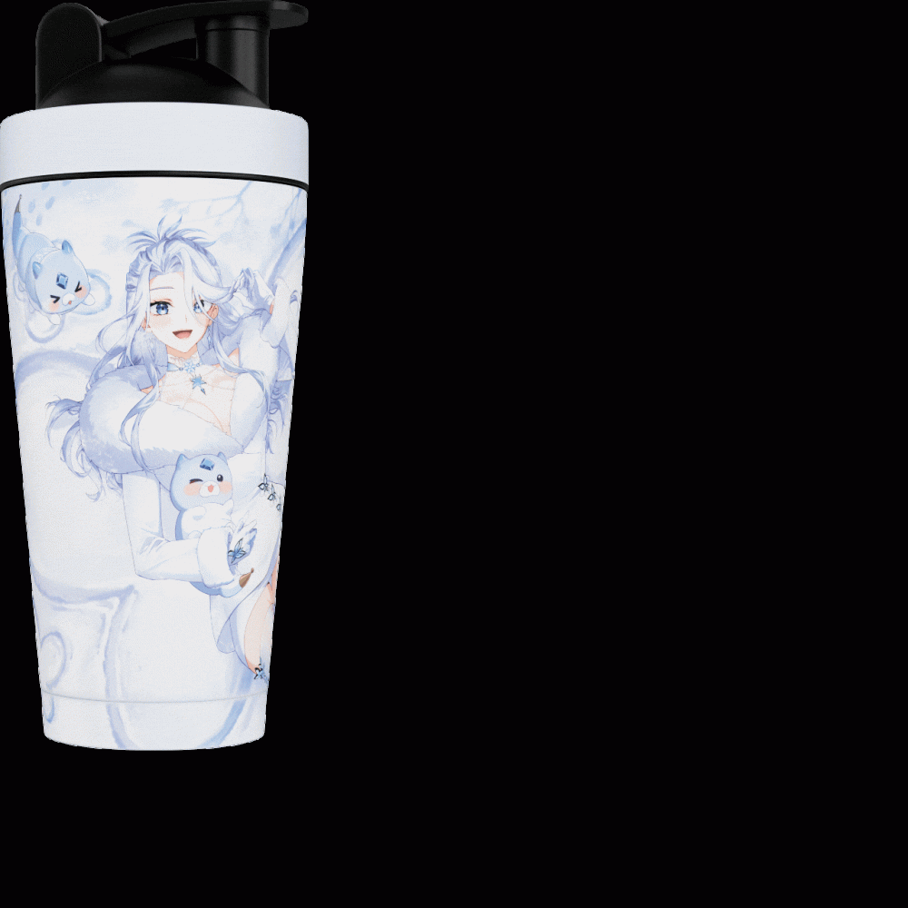 Waifu Cups x AmaLee: Snow Bunny Metal Shaker