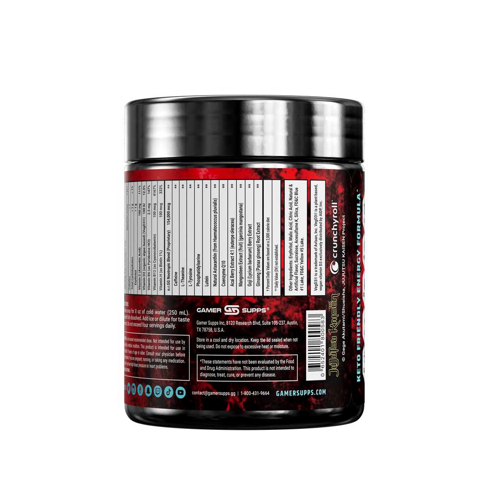 Gamer Supps x Jujutsu Kaisen Cursed Energy - 100 S